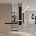 Modern Living and Dining Area Interior With Open Layout Sofa Coffee Table Staircase And Plants