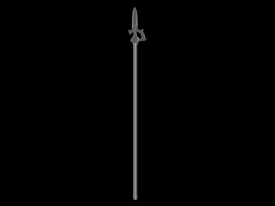 Medieval Metal Spear Design With Sharp Spearhead And Long Shaft 3d model