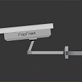 TopFinga Computer Surveillance Camera With White Housing And Metal Mount Bracket 3d model