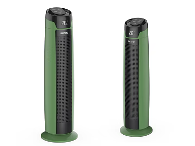 BIONAIRE Green Tower Fans With 26 Degrees Digital Display For Home Cooling 3d model
