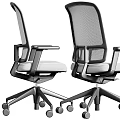 Ergonomic Modern Office Chair With Breathable Mesh Back Soft Padded Seat And Sturdy Metal Casters