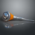 Orange And Silver Handheld Household Item With Modern Design And Practical Function 3d model