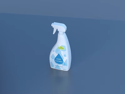 Multi Purpose Household Cleaning Spray Bottle With Trigger Sprayer For Home Surfaces 3d model