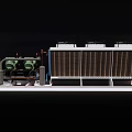 Modern refrigeration unit air conditioning unit multi-line cooling tower 3d model