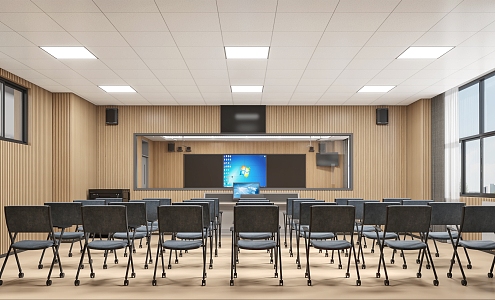 Modern classroom science and technology classroom 3d model