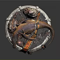 Realistic T Rex Dinosaur Model with Open Mouth Jurassic Park Banner Label