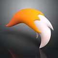 Abstract Orange And White Curved Structure 3D Design With Smooth Surface