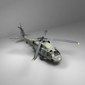 Black Hawk helicopter gunship modern aircraft weapons of war 3d model