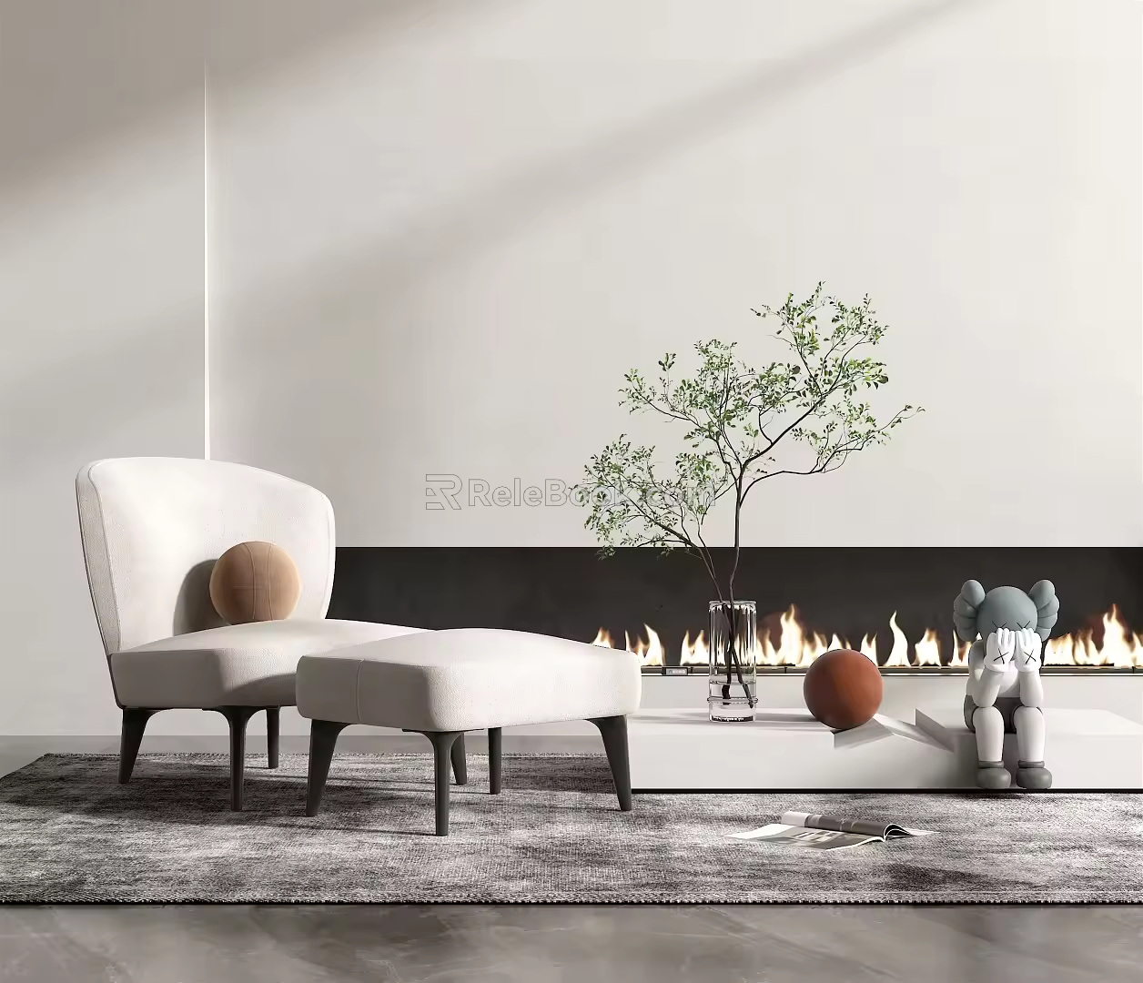 Modern Minotti Single Sofa 3d model