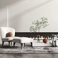 Modern Minotti Single Sofa 3d model