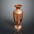 Handcrafted Copper Vase With Intricate Carved Patterns And Artistic Sculpture Design