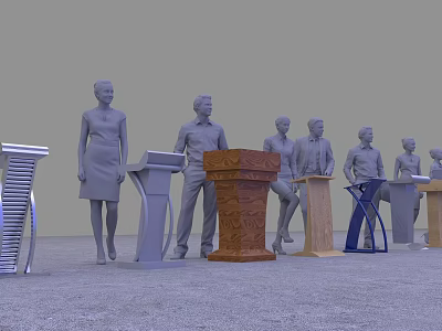Lecture Platform Gathering 3d model