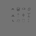 Various Types Of Metal Mechanical Components And Industrial Hardware Parts