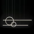 Modern Stylish Chandeliers With Circular Illuminated Rings And LED Minimalist Design