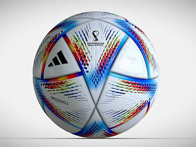 Colorful Adidas FIFA World Cup Soccer Ball As Premium Sports Equipment With Unique Design 3d model