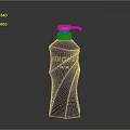 Black Liquid Soap Bottle With Gold Pump And ARQUE Sinue Design