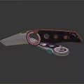 Folding Knife With Carbon Fiber Handle And Metal Blade Circular Hole Design
