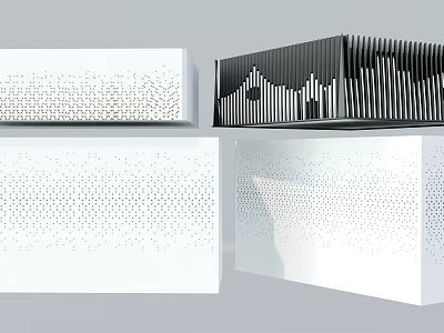 Industrial Equipment With Perforated Panels And Striped Surface Designs For Modern Industrial Use 3d model