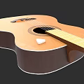 High Quality Wooden Acoustic Guitar Musical Instrument with Artistic Craft Elements