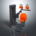 Strength Training Sports Equipment with Orange Seat Black Frame and Handles for Fitness Gym Workout