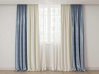 Simple Curtain Gauze Curtain Cream Style Nordic Style Silk Satin Curtain model