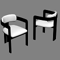 Modern Dining Chairs With Dark Wooden Frame Light Grey Upholstered Seat Armrest