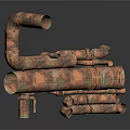 Industrial Copper Pipe Fittings with Elbow Joints and Straight Pipes