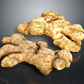 Fresh Organic Ginger Roots With Natural Brown Texture And Raw Appearance