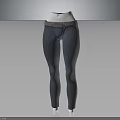 Stylish Blue Tight Fitting Pants With Belt On White Mannequin 3d model