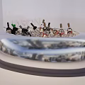 Elegant Wine Bottles And Glasses In Silver Oval Ice Bucket With Ice Cubes
