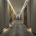 New Chinese Hotel Aisle 3d model