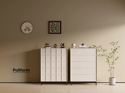 Modern Cream Style Bucket Cabinet Ins Style Minimized Style Cabinet Whole Cabinet Sideboard Cabinet Balcony Cabinet Storage Cabinet Home Entrance Cabinet 3d model