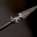 Ornate Medieval Sword With Intricate Hilt Carvings And Decorative Blade Symbols