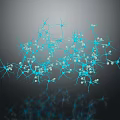 Advanced Medical Device with 3D Detailed Blue Neuronal Network Structure for Neurological Studies