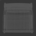 Single Sofa With Wooden Armrests Wicker Panels Light Cushion And Modern Design