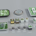 Diverse Commercial Equipment Models For Architectural Planning And Display Applications
