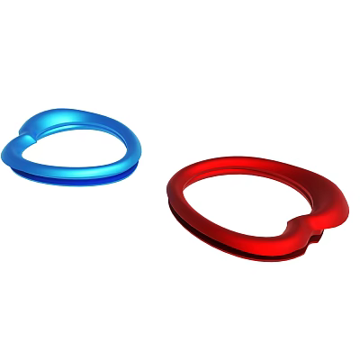 Blue And Red Silicone Circular Rings For Daily Use Accessories 3d model
