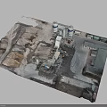 Modern Industrial Factory Plant Featuring Silos Trucks Storage Yards And Buildings
