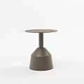 Minimalist Brown Coffee Table With Round Top And Conical Base 3d model