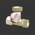 Pipe water pipe valve iron pipe fitting flange tee joint pipe water pipe valve 3d model