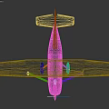 Small Aircraft Model Equipment Featuring Blue And White Color With Propeller Wings And Tail