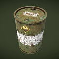 Industrial LOFT Oil Barrel Iron Barrel Old Oil Barrel 3d model