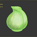 Ceramic Sculpture Vase with Yellow White Geometric Pattern Spherical Shape Curved Handle and Spout