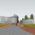 Modern Architecture Exhibition Area 3d model