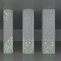 Decorative Column Hollow-out Lamp Column Round Column Perforated Aluminum Plate Column 3d model