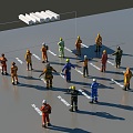 Rescue figures 3d model