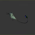 Vibrant Green and Blue Stained Glass Hummingbird Painting Featuring Spread Wings on Gray Background