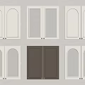 Kitchen Cabinet Door Designs in White Dark Brown and Glass Panel Variations