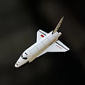 White NASA Space Shuttle Model With Red Logo And Detailed Design