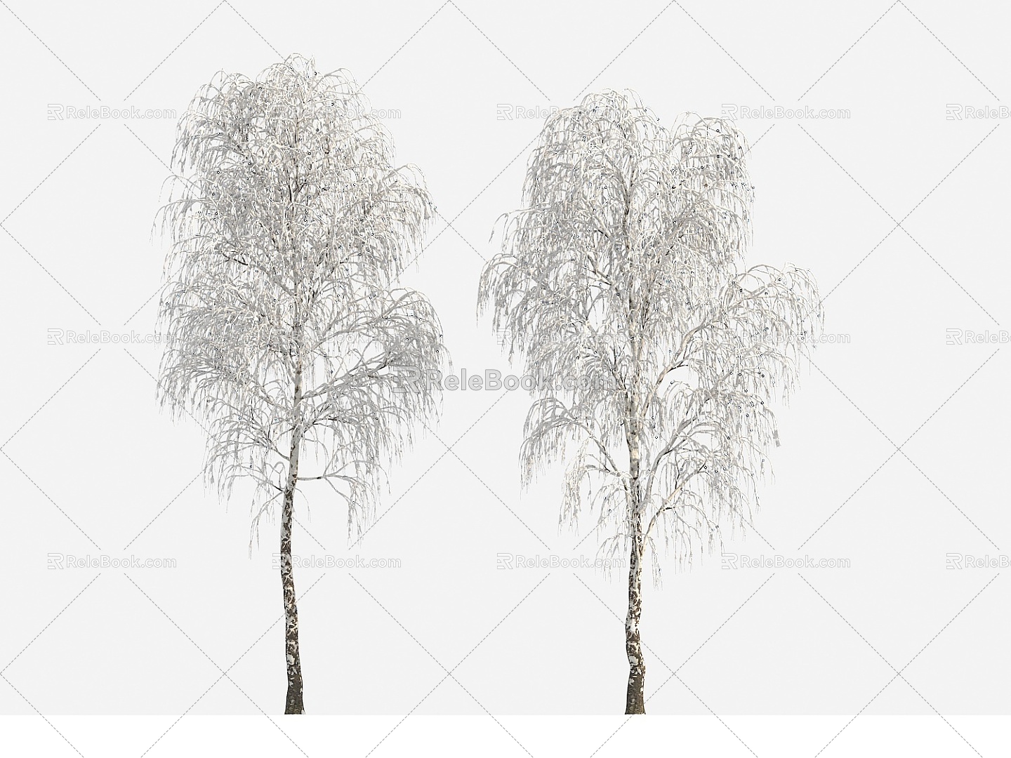 Plants Trees Big Trees Winter Trees 3d model